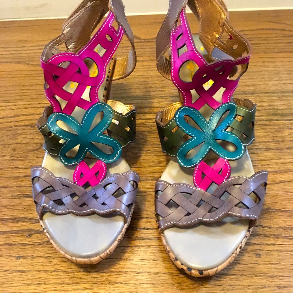 L’artiste spring step, Imani, gray multi, size EU 39, open toe heel, with box